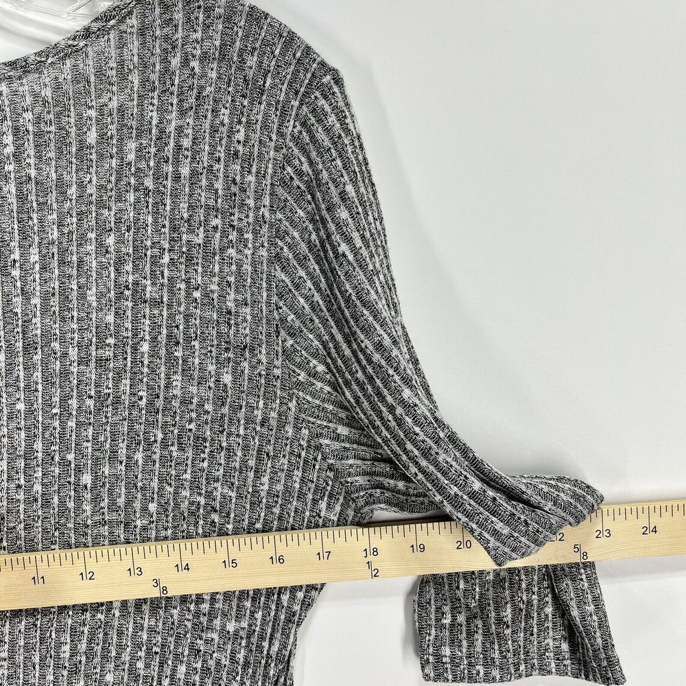 Freshmint USA Womens Wrap Dress Size XL Knee Gray V-Neck Knit 3/4 Sleeve Zipper - Picture 7 of 10